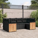 Set mobilier de grădină cu perne, 6 piese, negru, poliratan - WALTI WALTI