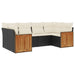 Set mobilier de grădină cu perne, 6 piese, negru, poliratan - WALTI WALTI