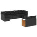 Set mobilier de grădină cu perne, 9 piese, negru, poliratan - WALTI WALTI