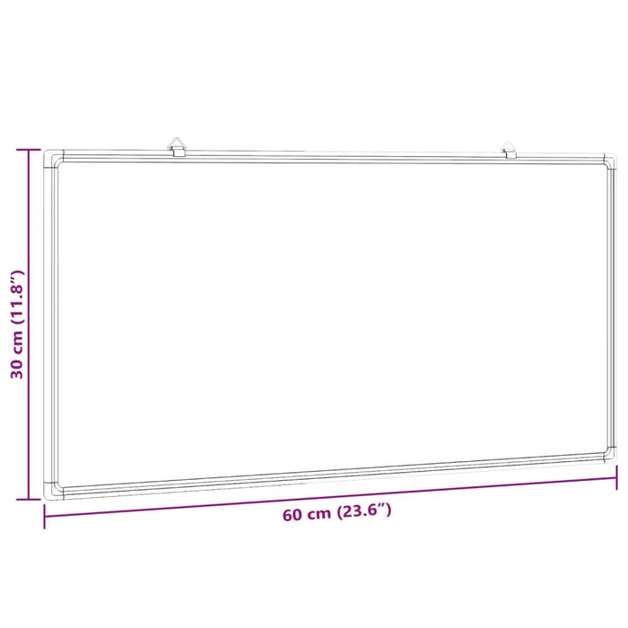 Tablă magnetică, alb, 60x30x1,7 cm, aluminiu - WALTI WALTI