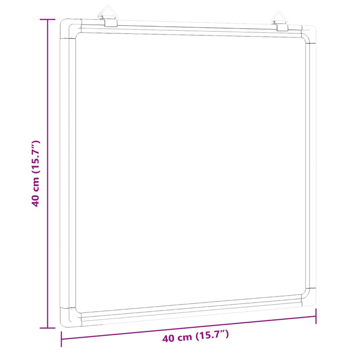 Tablă magnetică, alb, 40x40x1,7 cm, aluminiu - WALTI WALTI