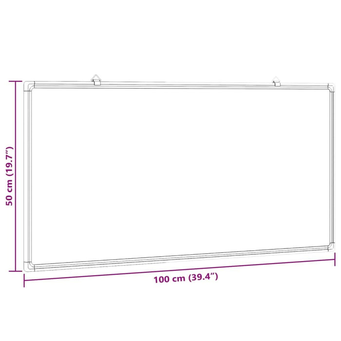 Tablă magnetică, alb, 100x50x1,7 cm, aluminiu - WALTI WALTI