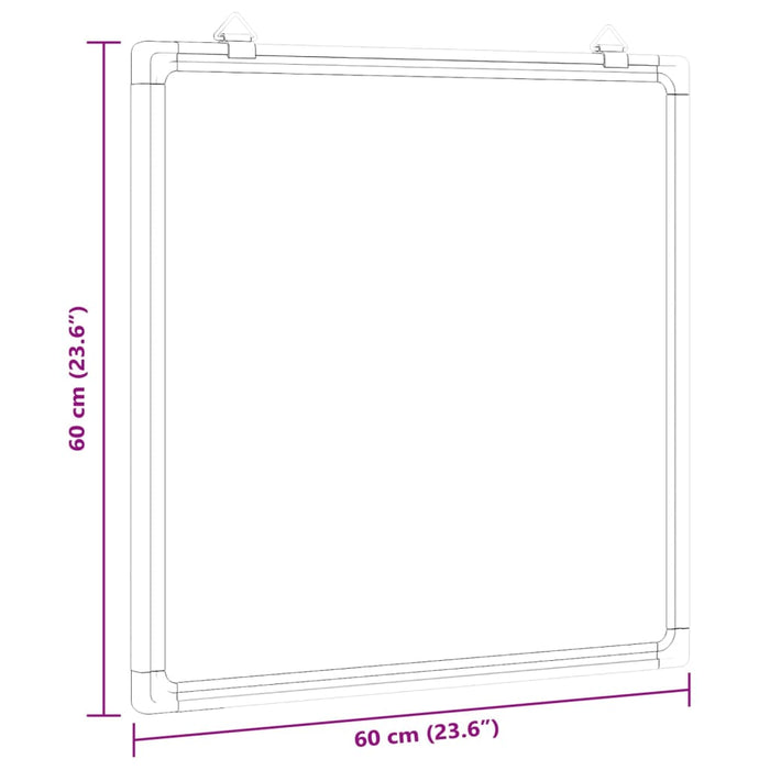 Tablă magnetică, alb, 60x60x1,7 cm, aluminiu - WALTI WALTI