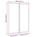 Tablă magnetică pliabilă, alb, 80x100x1,7 cm, aluminiu - WALTI WALTI