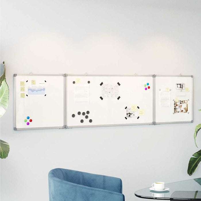 Tablă magnetică pliabilă, alb, 160x40x1,7 cm, aluminiu - WALTI WALTI