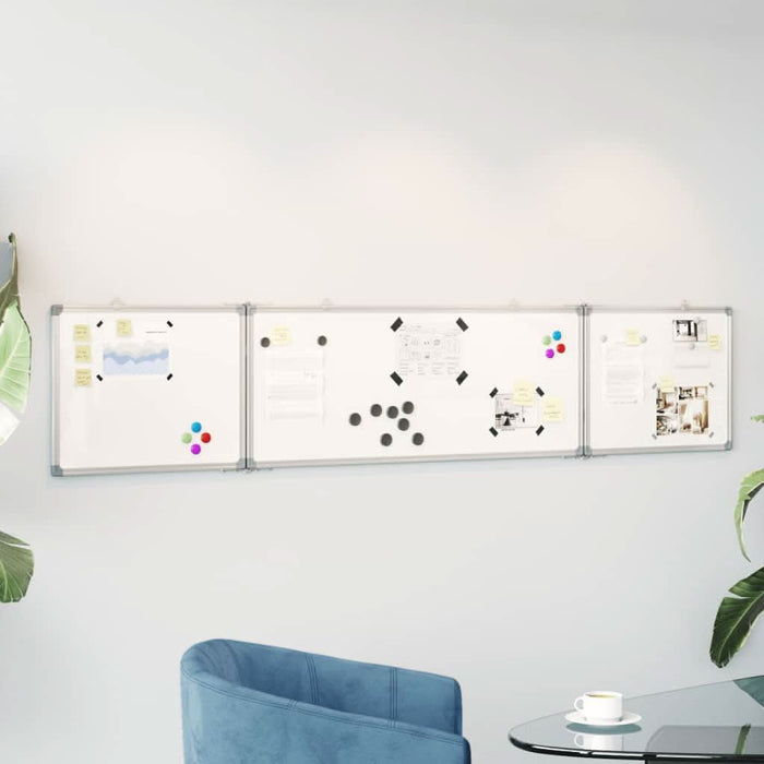 Tablă magnetică pliabilă, alb, 200x40x1,7 cm, aluminiu - WALTI WALTI
