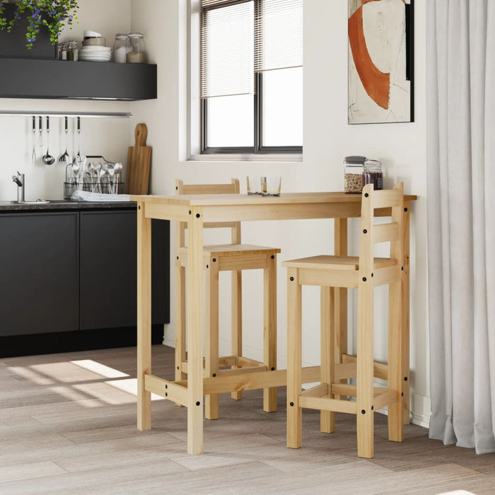 Set mobilier de bar, 3 piese, lemn masiv de pin - WALTI WALTI