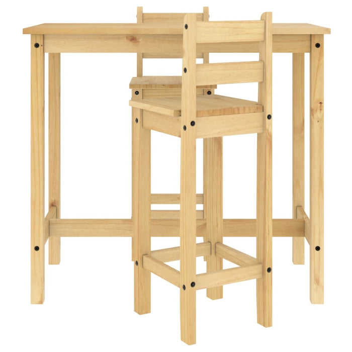 Set mobilier de bar, 3 piese, lemn masiv de pin - WALTI WALTI