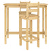 Set mobilier de bar, 3 piese, lemn masiv de pin - WALTI WALTI