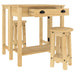 Set mobilier de bar, 3 piese, lemn masiv de pin - WALTI WALTI