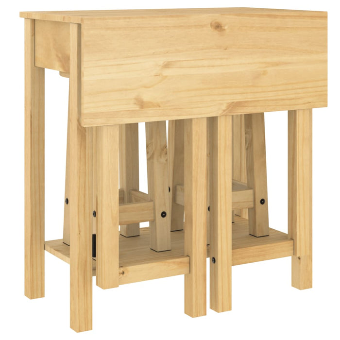 Set mobilier de bar, 3 piese, lemn masiv de pin - WALTI WALTI