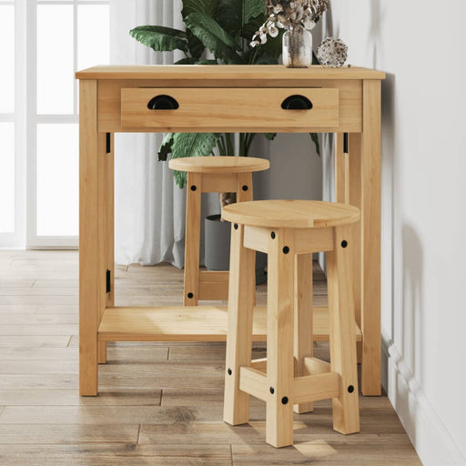 Set mobilier de bar, 3 piese, lemn masiv de pin - WALTI WALTI