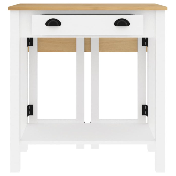 Set mobilier de bar, 3 piese, alb, lemn masiv de pin - WALTI WALTI