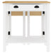 Set mobilier de bar, 3 piese, alb, lemn masiv de pin - WALTI WALTI
