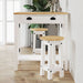 Set mobilier de bar, 3 piese, alb, lemn masiv de pin - WALTI WALTI