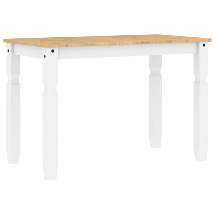 Masă de sufragerie "Corona", alb 112x60x75 cm lemn masiv de pin - WALTI WALTI