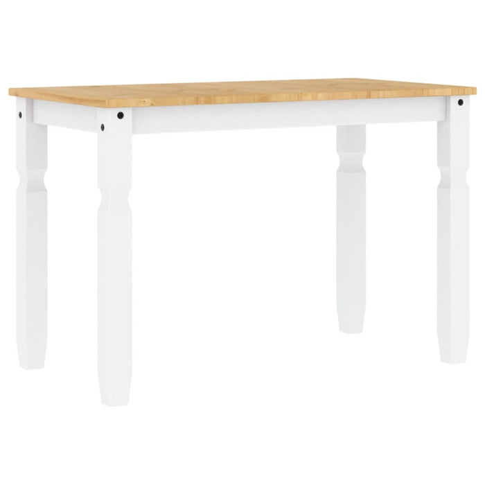 Masă de sufragerie "Corona", alb 112x60x75 cm lemn masiv de pin - WALTI WALTI