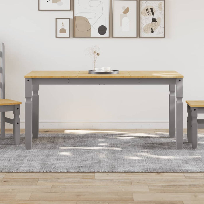 Masă de sufragerie "Corona", gri 160x80x75 cm lemn masiv de pin - WALTI WALTI