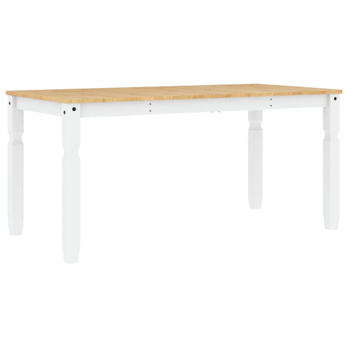 Masă de sufragerie "Corona", alb 160x80x75 cm lemn masiv de pin - WALTI WALTI