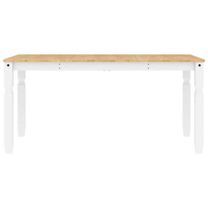 Masă de sufragerie "Corona", alb 160x80x75 cm lemn masiv de pin - WALTI WALTI