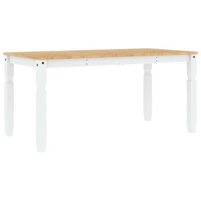 Masă de sufragerie "Corona", alb 160x80x75 cm lemn masiv de pin - WALTI WALTI