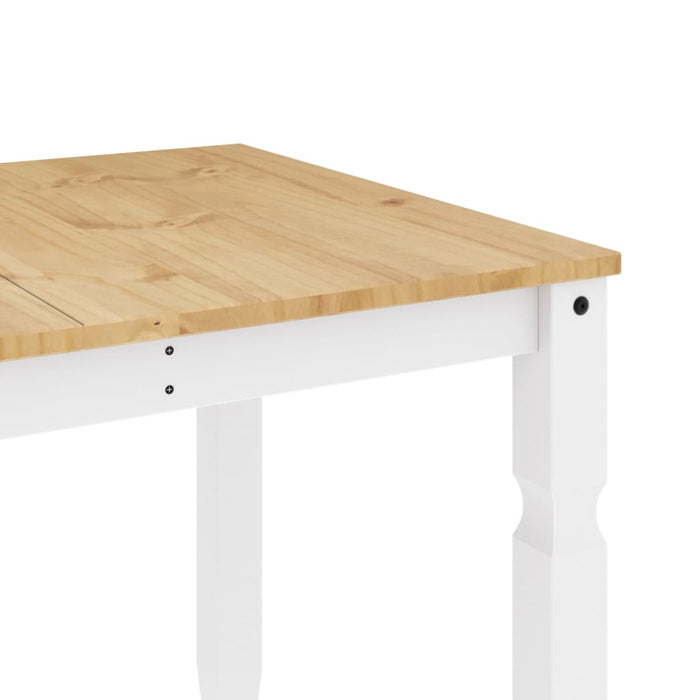 Masă de sufragerie "Corona", alb 160x80x75 cm lemn masiv de pin - WALTI WALTI