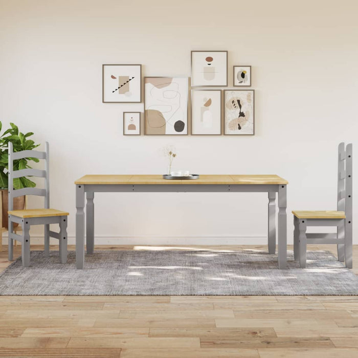 Masă de sufragerie "Corona", gri 180x90x75 cm lemn masiv de pin - WALTI WALTI