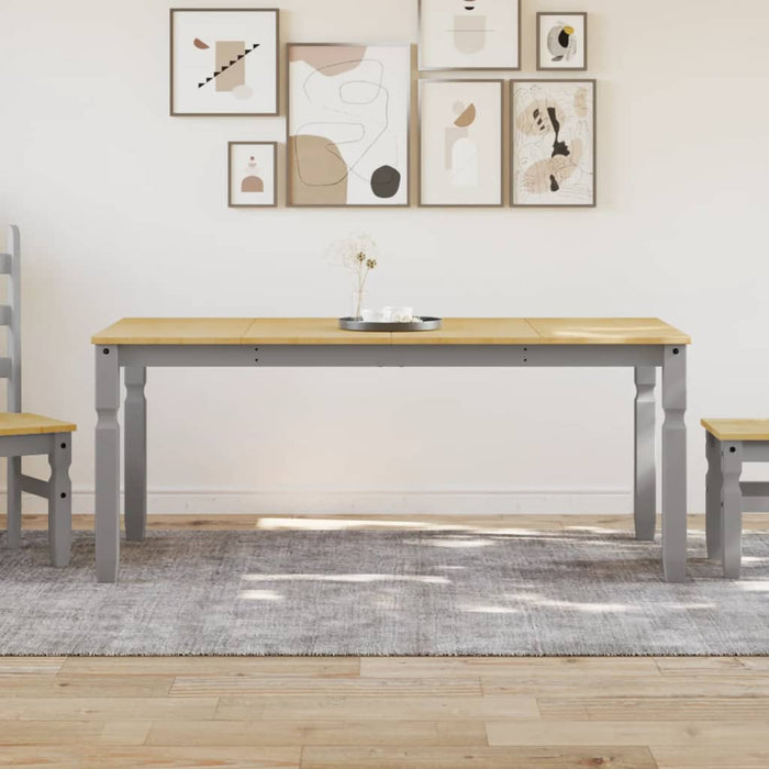 Masă de sufragerie "Corona", gri 180x90x75 cm lemn masiv de pin - WALTI WALTI