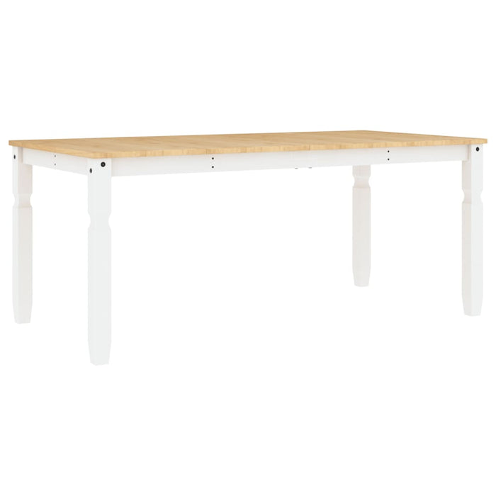 Masă de sufragerie "Corona", alb 180x90x75 cm lemn masiv de pin - WALTI WALTI