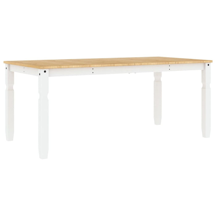 Masă de sufragerie "Corona", alb 180x90x75 cm lemn masiv de pin - WALTI WALTI