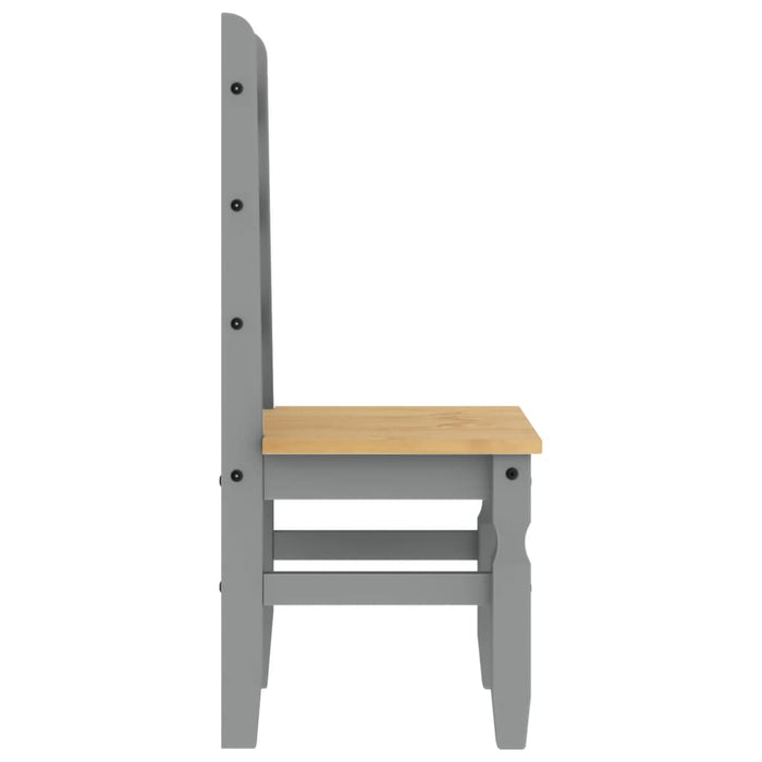 Scaune de bucătărie Corona 2buc. gri 42x47x107cm lemn masiv pin - WALTI WALTI