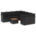 Set mobilier de grădină cu perne, 9 piese, negru, poliratan - WALTI WALTI