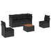 Set mobilier de grădină cu perne, 6 piese, negru, poliratan - WALTI WALTI
