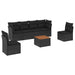 Set canapele de grădină cu perne, 7 piese, negru, poliratan - WALTI WALTI