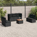 Set mobilier de grădină cu perne, 8 piese, negru, poliratan - WALTI WALTI