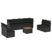 Set mobilier de grădină cu perne, 9 piese, negru, poliratan - WALTI WALTI