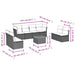 Set mobilier de grădină cu perne, 9 piese, negru, poliratan - WALTI WALTI