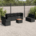 Set mobilier de grădină cu perne, 9 piese, negru, poliratan - WALTI WALTI