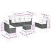 Set mobilier de grădină cu perne, 9 piese, negru, poliratan - WALTI WALTI