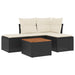 Set mobilier de grădină cu perne, 5 piese, negru, poliratan - WALTI WALTI