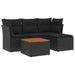 Set mobilier de grădină cu perne, 5 piese, negru, poliratan - WALTI WALTI