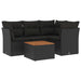 Set mobilier de grădină cu perne, 5 piese, negru, poliratan - WALTI WALTI