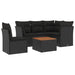 Set mobilier de grădină cu perne, 6 piese, negru, poliratan - WALTI WALTI