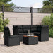 Set mobilier de grădină cu perne, 6 piese, negru, poliratan - WALTI WALTI