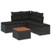Set mobilier de grădină cu perne, 6 piese, negru, poliratan - WALTI WALTI