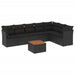 Set mobilier de grădină cu perne, 8 piese, negru, poliratan - WALTI WALTI