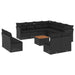 Set canapele de grădină, 12 piese, cu perne, negru, poliratan - WALTI WALTI