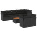 Set mobilier de grădină cu perne, 9 piese, negru, poliratan - WALTI WALTI