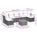 Set mobilier de grădină cu perne, 8 piese, negru, poliratan - WALTI WALTI