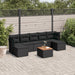 Set mobilier de grădină cu perne, 8 piese, negru, poliratan - WALTI WALTI